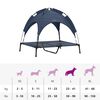 vidaXL Dog Bed Folding Manual Navy Blue 92 x 77 x 82.5 cm Steel