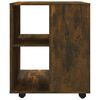 vidaXL Rolling Cabinet Smoked Oak 60x53x72 cm Engineered Wood