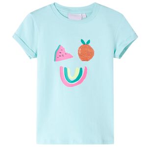 vidaXL Kids' T-shirt Light Aqua 116