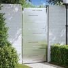 vidaXL Garden Gate with Lock Silver 96 x 200 cm Stainless Steel