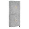 vidaXL Highboard Concrete Grey 69.5x34x180 cm Engineered Wood