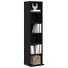 vidaXL CD Cabinet Black Oak 21x20x88 cm Engineered Wood