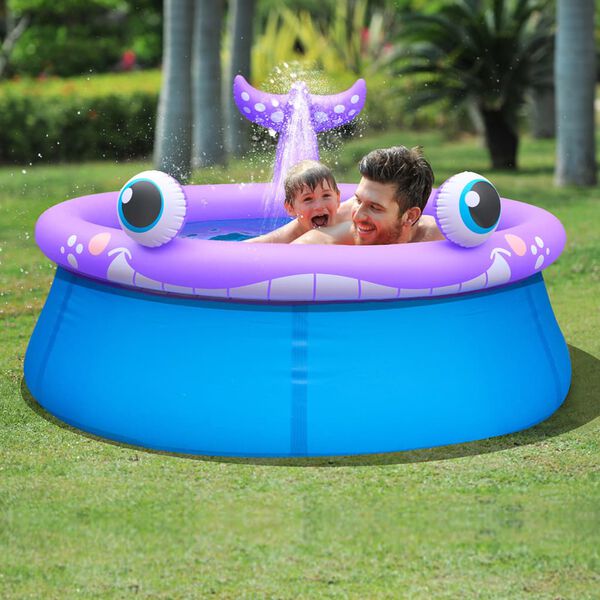 Jilong Inflatable Spray Pool Whale Shape 175x62 cm 1143 L