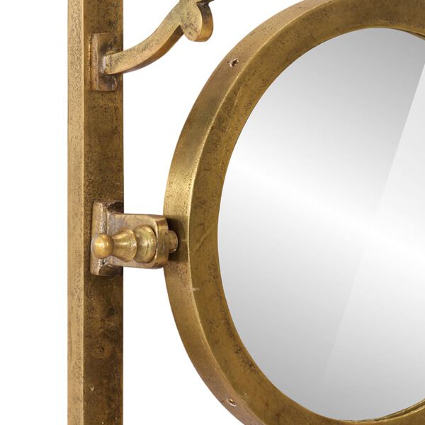 vidaXL Luggage Rack with Coat Hangers & Mirror Wall Mounted Aluminium