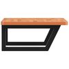 vidaXL Basin Shelf Wall Mounted Steel and Solid Wood Beech