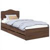 vidaXL Bed Frame with Drawer Brown Oak 90 x 200 cm Engineer Wood