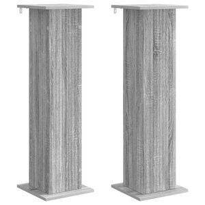 vidaXL Plant Stand 2 pcs Grey Sonoma 30.5 x 30 x 100.5 cm