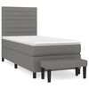 vidaXL Box Spring Bed with Mattress Dark Grey 80x200 cm Fabric