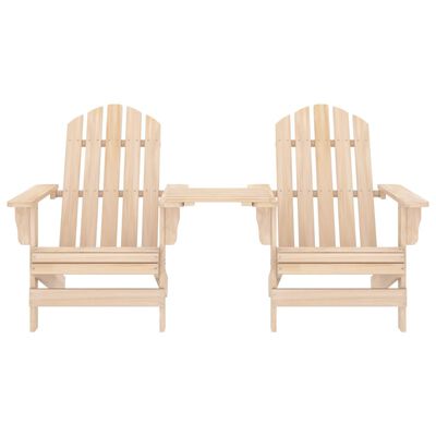 vidaXL Garden Adirondack Chairs with Tea Table Solid Fir Wood