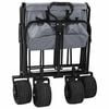 vidaXL Folding Hand Trolley Manual Grey 89 x 63 x 96 cm