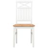 vidaXL Dining Chairs 2 pcs White Solid Oak Wood