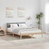vidaXL Bed frame Brown and light grey 135 x 190 cm Solid pine wood