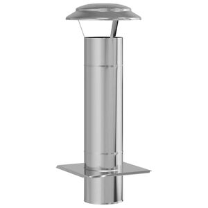 vidaXL Chimney Extension Silver 25 x 25 x 65 cm Stainless Steel