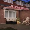 vidaXL Retractable Awning Red and White 350 x 250 cm Fabric and Steel