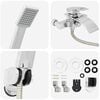 vidaXL Shower Head Set Chrome G 1 / 2 inches