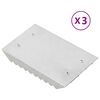 vidaXL Curry Combs 3 pcs Silver Aluminium