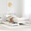 vidaXL Bookcase Bed without Mattress White 100x200 cm Solid Wood Pine