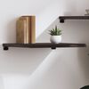 vidaXL Wall Shelf Dark Brown 60x60x(2-4) cm Treated Solid Wood Oak