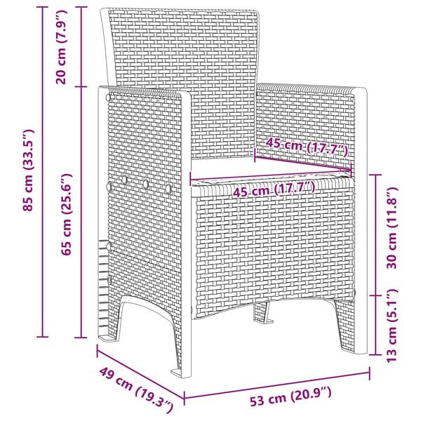 vidaXL Garden Dining Set with Cushion 11 pcs Brown and Cream Rattan