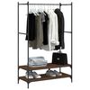 vidaXL Clothes Rack with Shelves Brown Oak Engineered Wood