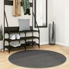 vidaXL Rug IZA Short Pile Scandinavian Look Anthracite &Oslash; 120 cm