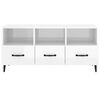 vidaXL TV Cabinet High Gloss White 102x35x50 cm Engineered Wood