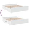 vidaXL Bed Frame with Drawers without Mattress White 180x200 cm Super King