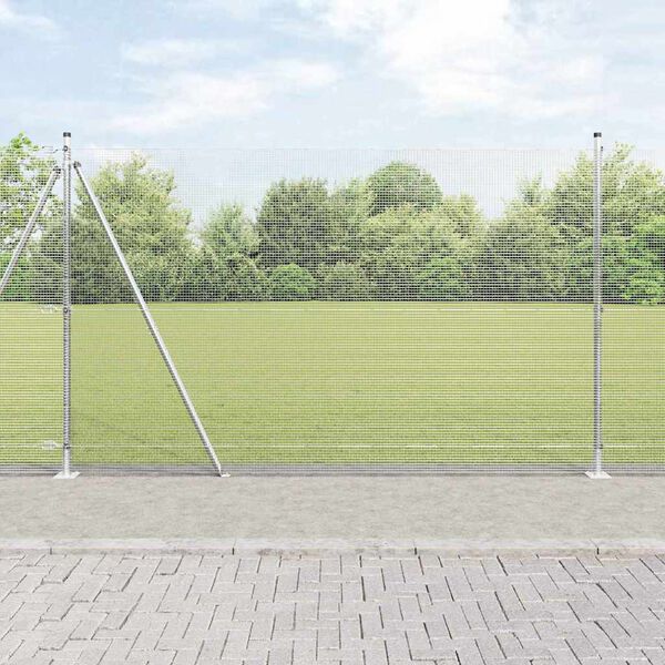 vidaXL Fence Post Silver 10 x 1.4 m (12 x 12 mm mesh) Steel