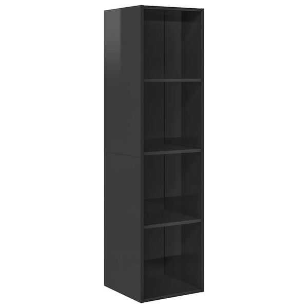 vidaXL Wall-mounted TV Cabinet High Gloss Grey 37x37x142.5 cm Engineered Wood