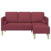 vidaXL Sofa Set with Cushion Wine Red 173 x 131 x 67 cm Polyester