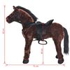 vidaXL Standing Plush Toy Horse Dark Brown XXL