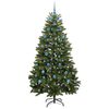 vidaXL Artificial Christmas Tree Green 210 cm PVC and Metal