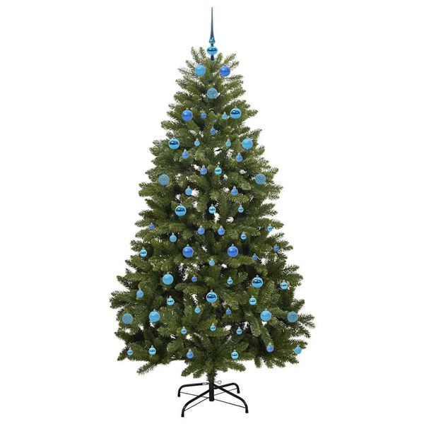 vidaXL Artificial Christmas Tree Green 210 cm PVC and Metal