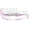 vidaXL Bed Frame without Mattress White Super King Size Solid Wood