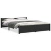 vidaXL Bed Frame without Mattress Black Solid Wood 135x190 cm Double Double