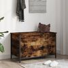 vidaXL Storage Bench Smoked Oak 80x42.5x50 cm Engineered Wood