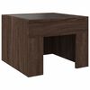 vidaXL Coffee Table with Infinity LED Brown Oak 40x40x30 cm