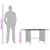 vidaXL Garden Dining Table Grey 110x70x65 cm Poly Rattan