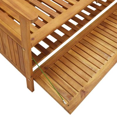 vidaXL Garden Storage Bench 120 cm Solid Acacia Wood