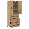 vidaXL Highboard Artisan Oak 69.5 x 34 x 180 cm Engineered Wood