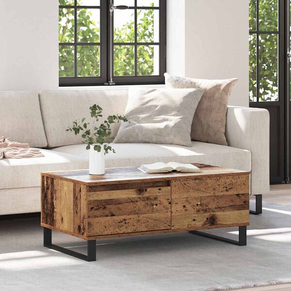 vidaXL Coffee Table Old Wood 90 x 50 x 36.5 cm Engineered Wood