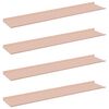vidaXL Floating Shelf Wall-mounted 4 pcs Pink 100 x 18 x 2.5 cm Steel