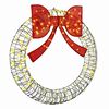 vidaXL Wreath with 150 LEDs Warm white 121 x 121 x 10 cm Rattan