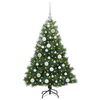 vidaXL Artificial Christmas Tree with 150 LEDs Green 120 cm PE and PVC