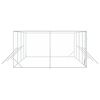 vidaXL Outdoor Dog Kennel Silver 8x4x2 m Galvanised Steel