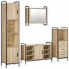 vidaXL Bathroom Cabinet Set 4 pcs Sonoma Oak 40 x 36 x 181 cm