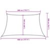 vidaXL Sunshade Sail 160 g/m² Beige 3/4x2 m HDPE