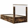 vidaXL Bed Frame with Drawer Smoked Oak 90 x 200 cm Engineer Wood