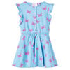 vidaXL Kids' Dress with Buttons Sleeveless Blue 116