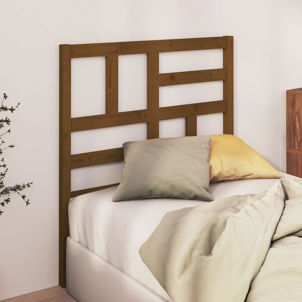 vidaXL Bed Headboard Honey Brown 81x4x104 cm Solid Wood Pine